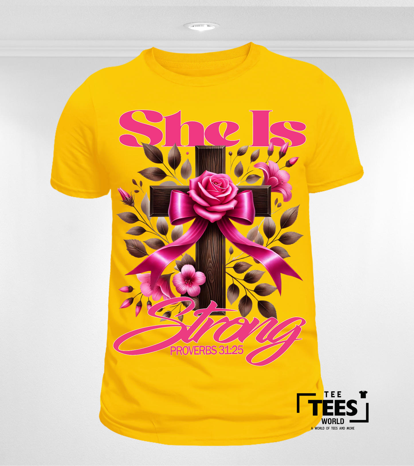 She Is Strong Proverbs 31:25 PNG Design