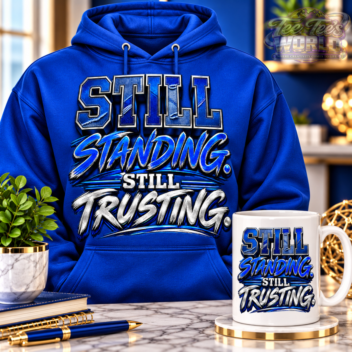 Faithful Gift Set | Still Standing. Still Trusting. Hoodie + Mug Bundle
