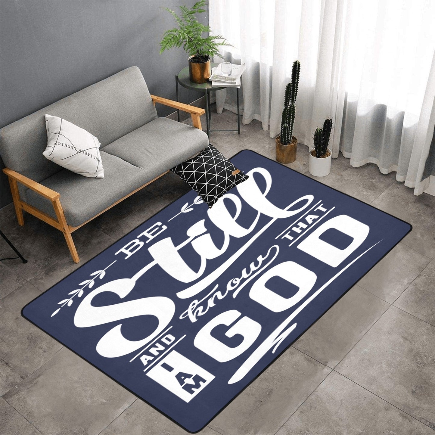 Custom Logo Business Rug Area Rug with Black Binding 5'x3'3''