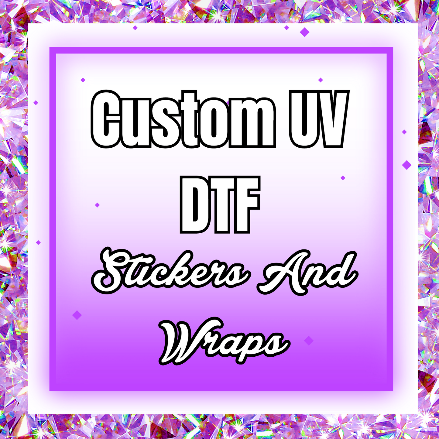 Custom UV DTF Stickers And Wraps 22.8 x 4 Gang Sheet