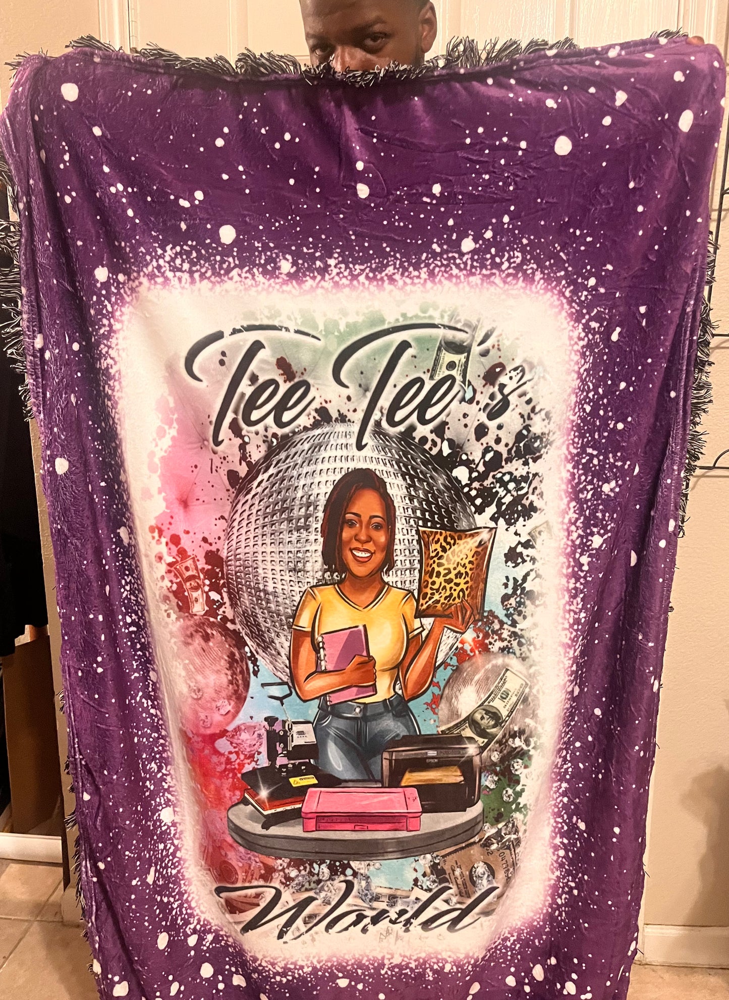 Sublimation Faux Bleach Blanket