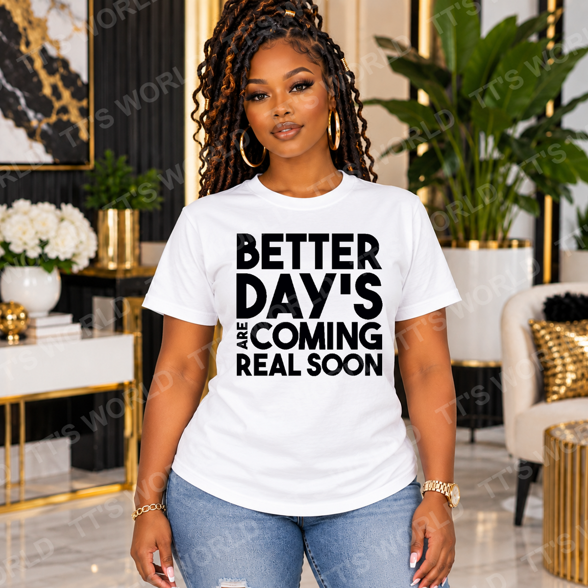 Better Days Are Coming Real Soon Screen Print Transfer, 12 × 12 in