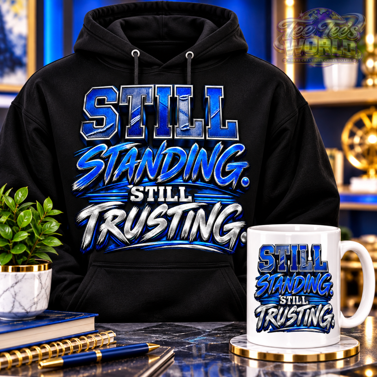 Faithful Gift Set | Still Standing. Still Trusting. Hoodie + Mug Bundle
