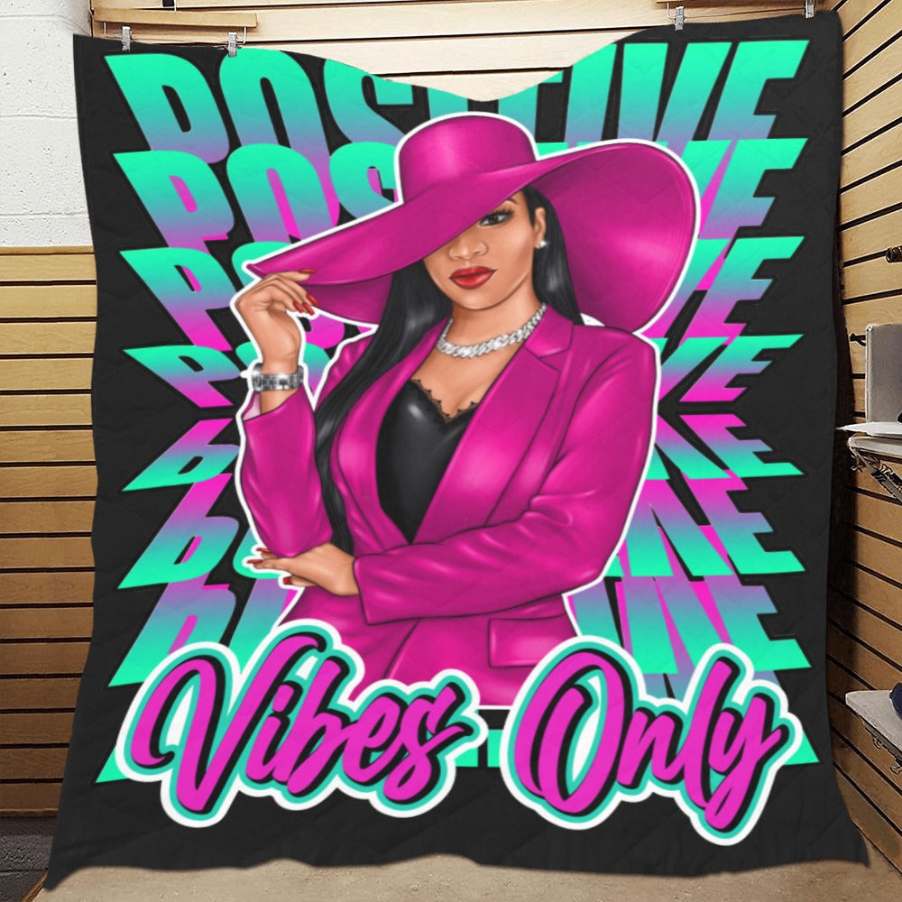 Positive Vibes Only Quilt 70"x80"