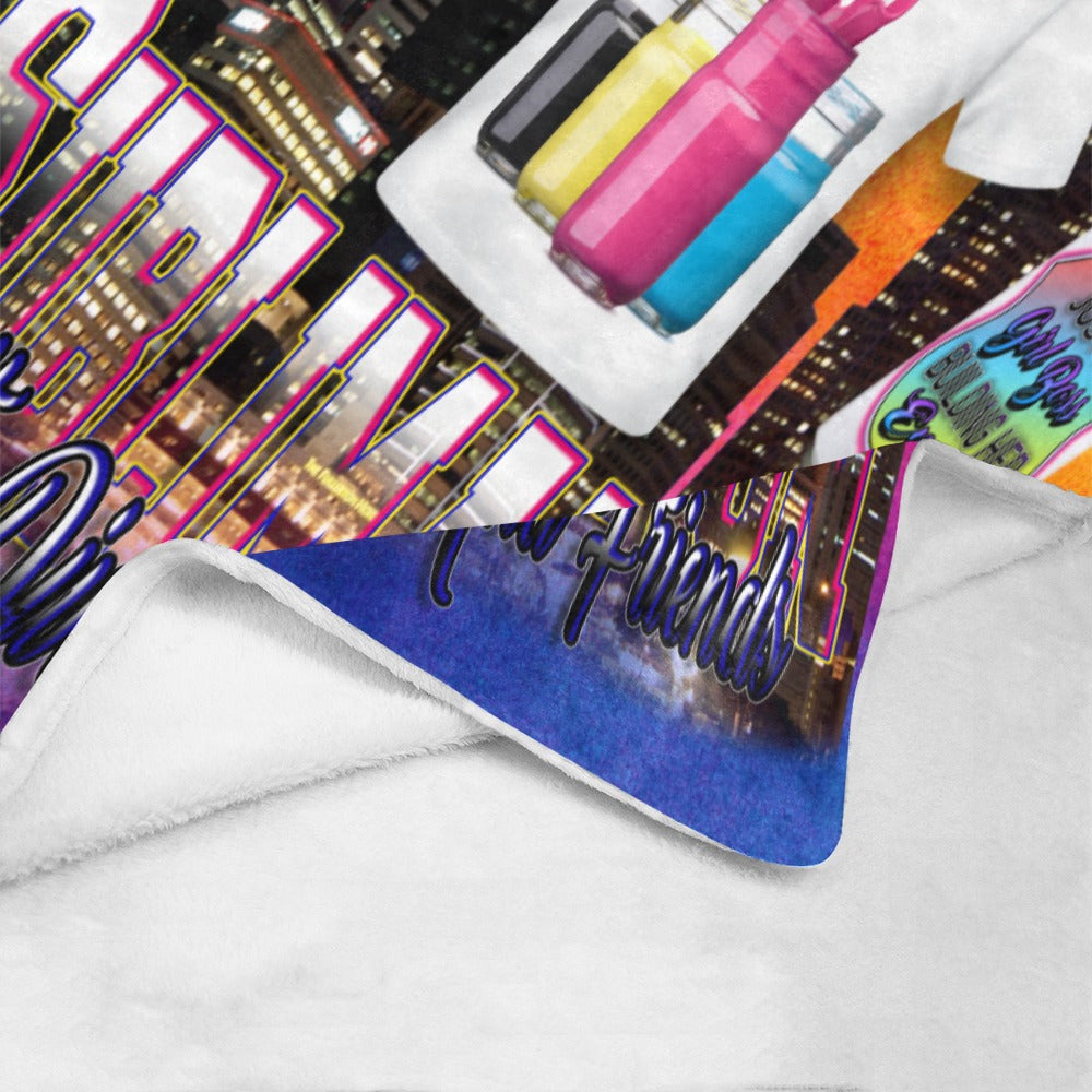 Sublimation Crafty Divas And Friends Logo Ultra-Soft Micro Fleece Blanket 60"x80"