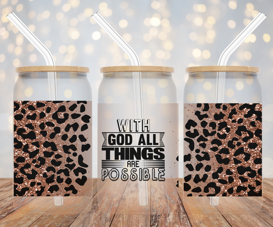 With God All Things Are Possible UV DTF Wraps ONLY
