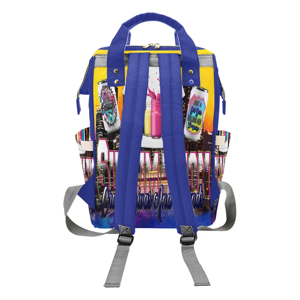 Sublimation Crafty Divas And Friends Logo Multi-Function Diaper Backpack/Diaper Bag (Model 1688)